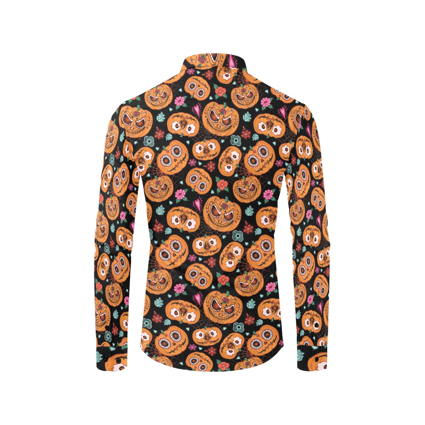 Halloween Print Design LKS402 Men's Long Sleeve Dress Shirt