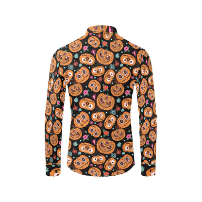 Halloween Print Design LKS402 Men's Long Sleeve Dress Shirt