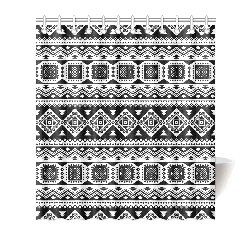 Aztec Pattern Print Design 08 Shower Curtain
