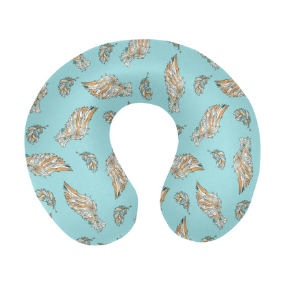 Angel Wings Pattern Print Design 03 U-Shaped Travel Neck Pillow