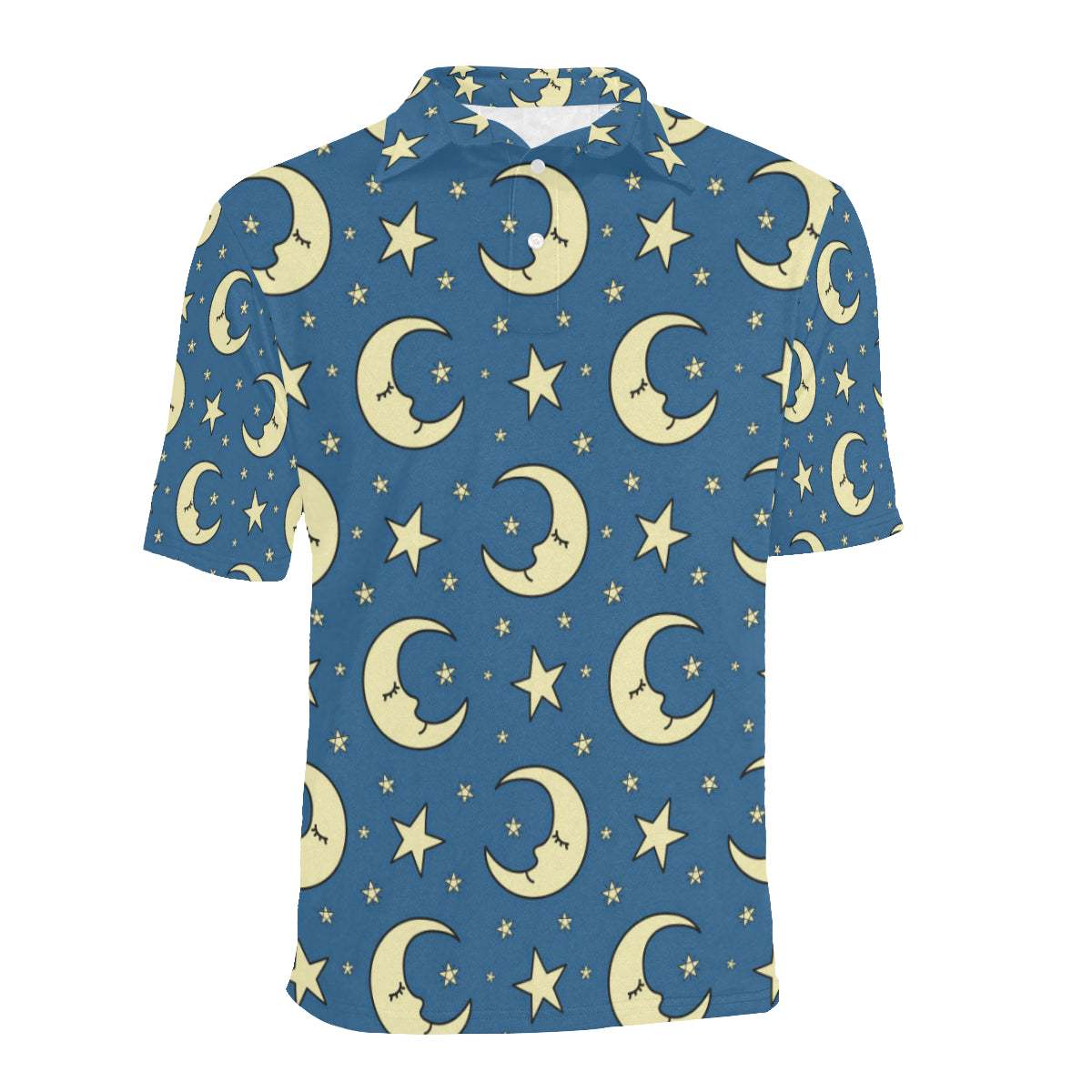 Moon Night Pattern Print Design 03 Men Polo Shirt