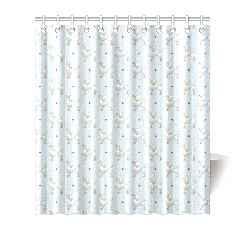 Poodle Pattern Print Design A05 Shower Curtain