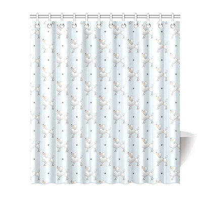 Poodle Pattern Print Design A05 Shower Curtain