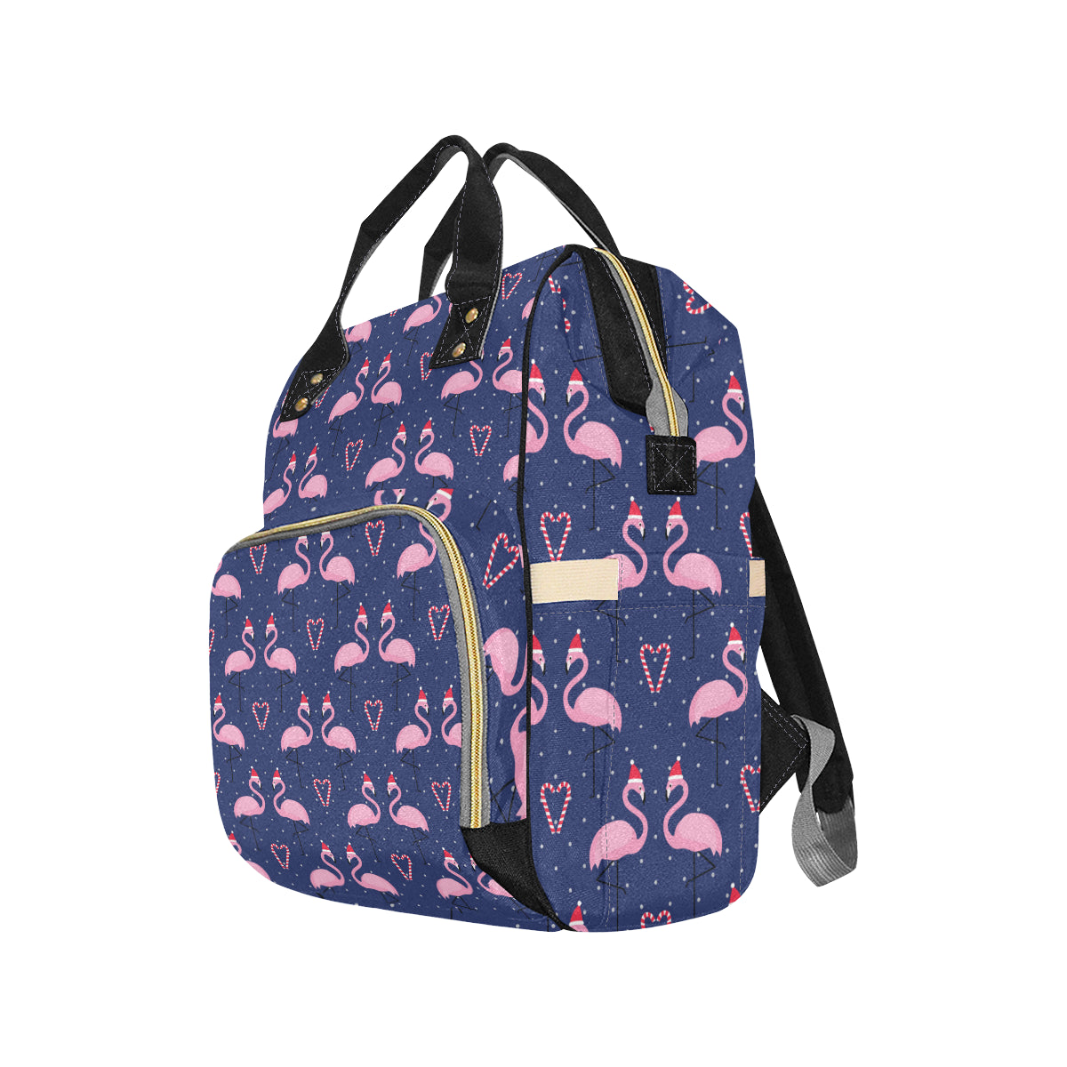 Flamingo Christmas Diaper Bag Backpack