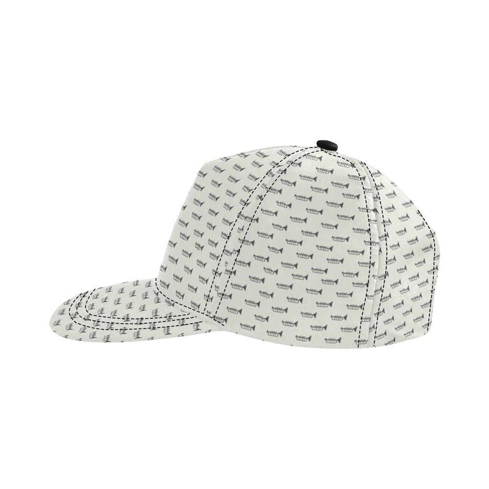 Trumpet Pattern Themed Print Snapback Cap