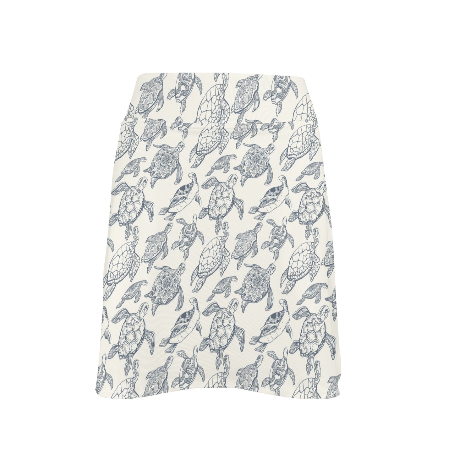 Sea Turtle Print Design LKS304 17" Golf & Pickleball Skort with Pockets