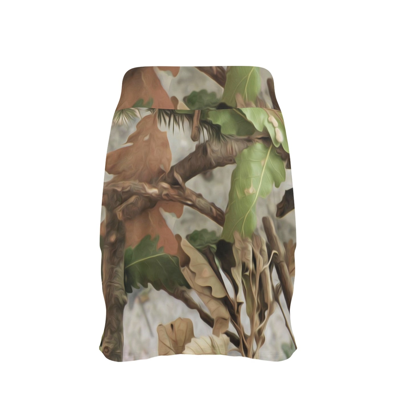 Camo Realistic Tree Forest Print 17" Golf & Pickleball Skort with Pockets