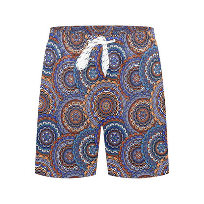 Mandala Boho Chic Design Print Men's Swim Trunks Beach Shorts