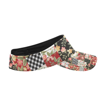 Patchwork Flower Pattern Print Design 03 Unisex Sun Visor