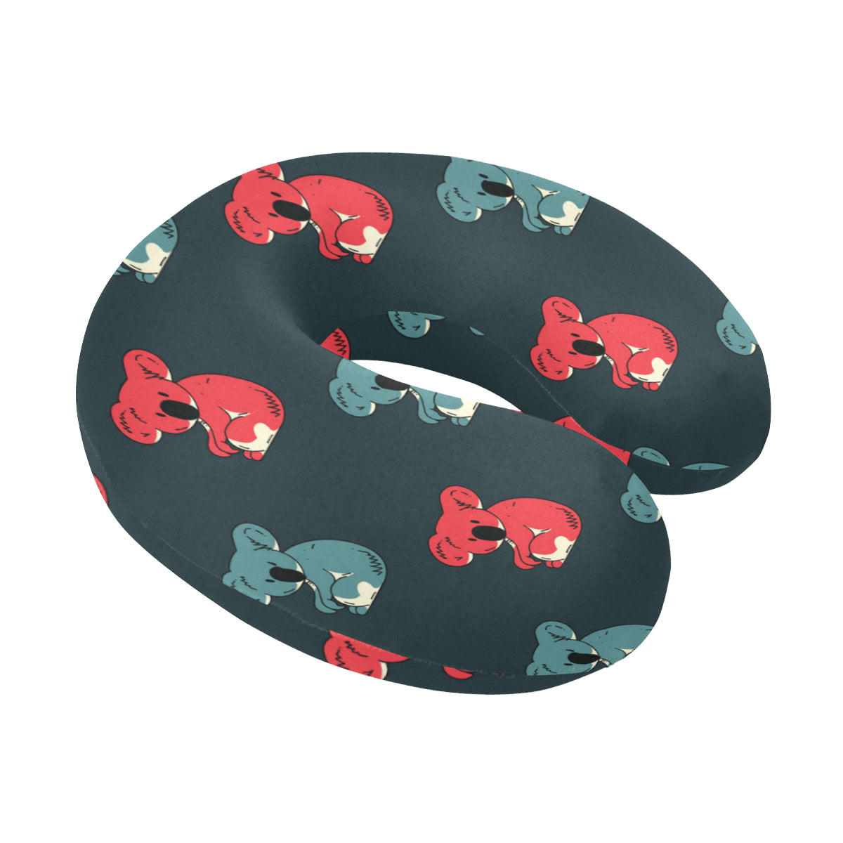 Koala Pattern Print Design 02 U-Shaped Travel Neck Pillow
