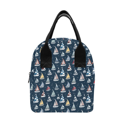 Sailboat Print Design LKS306 Insulated Lunch Bag