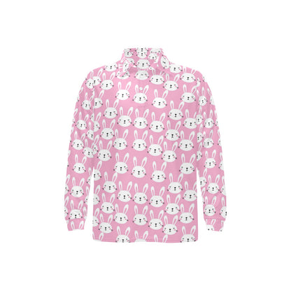 Rabbit Print Design LKS401 Long Sleeve Polo Shirt For Men's