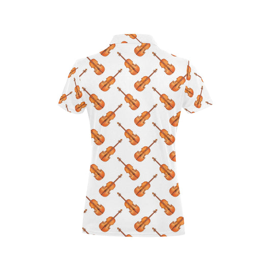 Violin Print Design LKS401 Women's Polo Shirt
