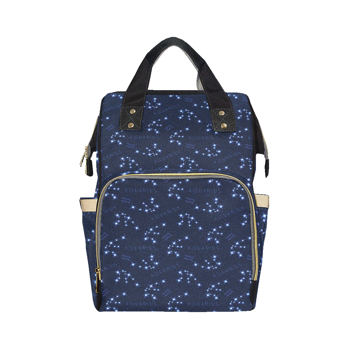 Aquarius Zodiac Pattern Print Design 02 Diaper Bag Backpack