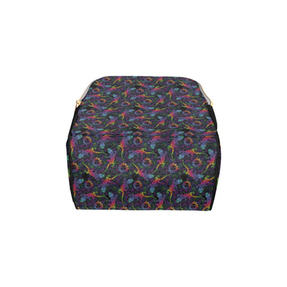 Gecko Rainbow Pattern Print Design 03 Diaper Bag Backpack