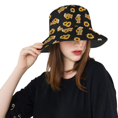 Sunflower Pattern Print Design SF016 Unisex Bucket Hat