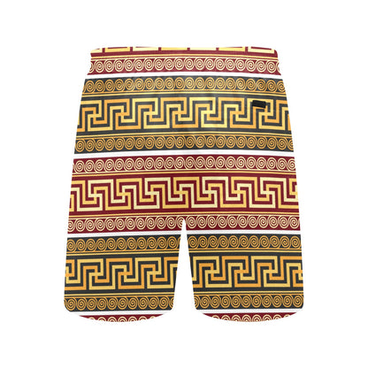Ancient Greek Pattern Print Design LKS302 Men's Swim Trunks Beach Shorts