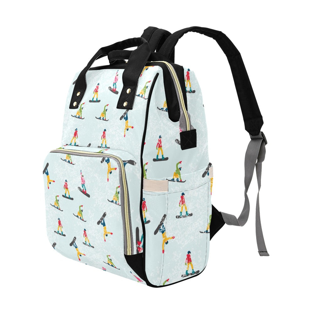 Snowboard Print Design LKS304 Diaper Bag Backpack
