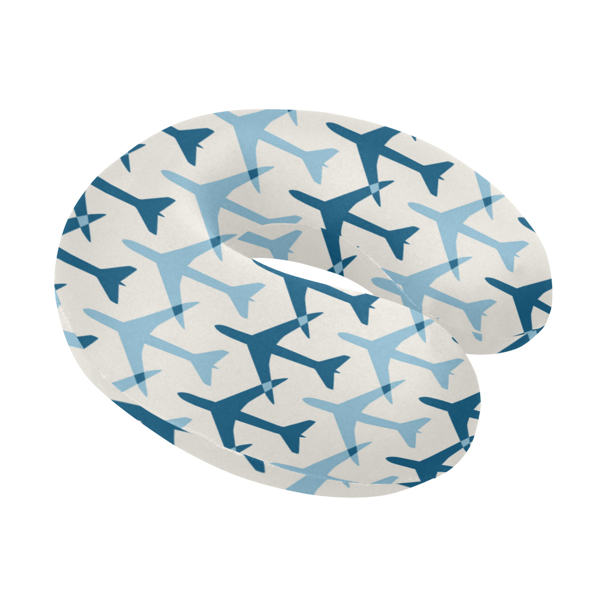 Airplane Pattern Print Design 04 U-Shaped Travel Neck Pillow