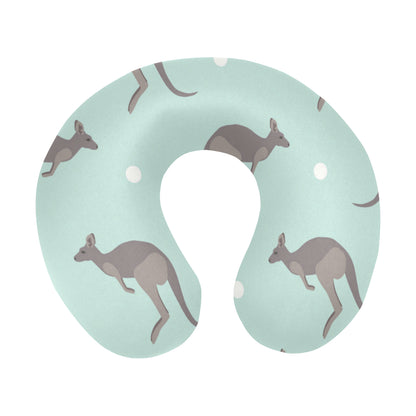 Kangaroos Pattern Print Design 04 U-Shaped Travel Neck Pillow