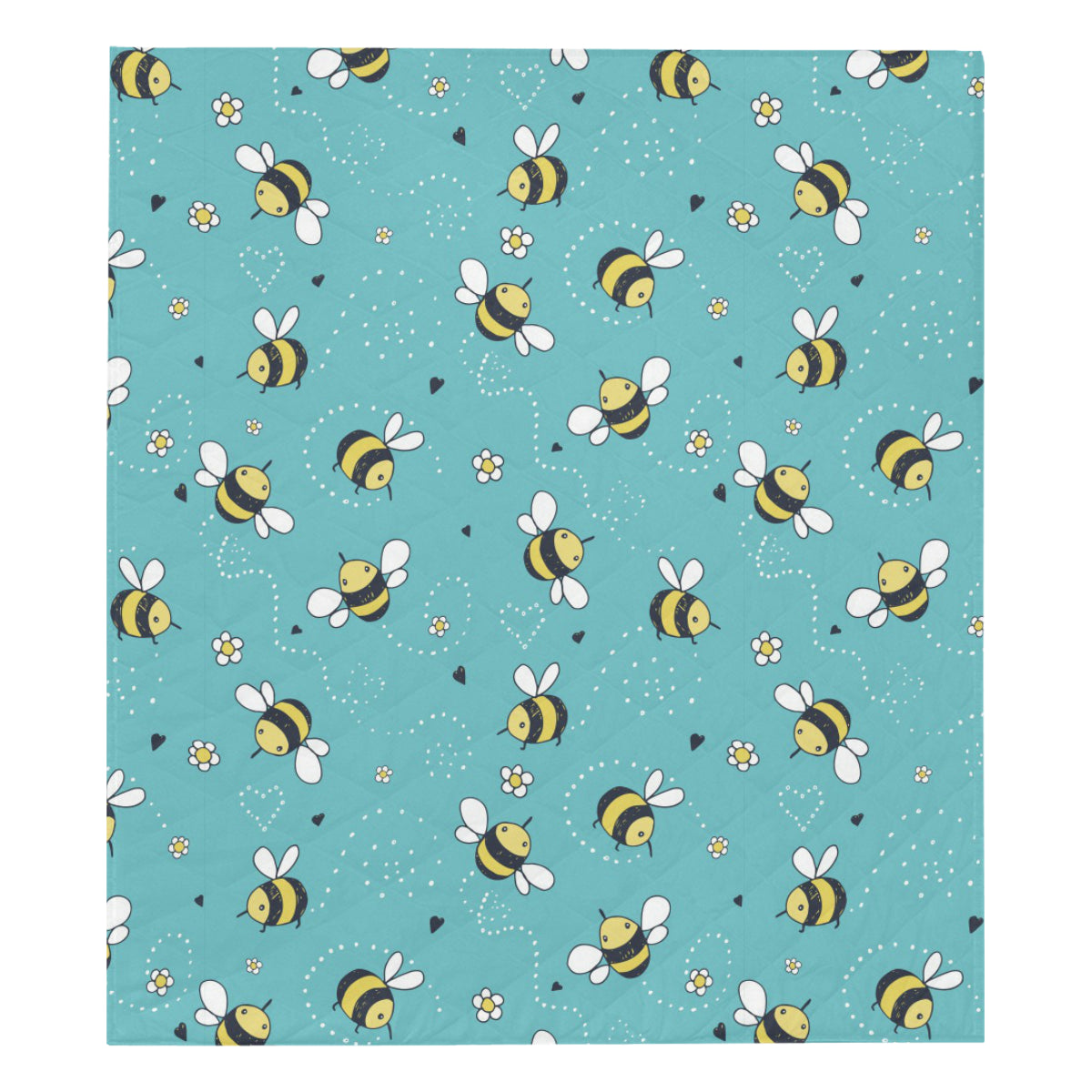 Bee Pattern Print Design BEE02 Premium Quilt