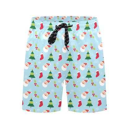 Santa Themed Print Design LKS301 Men's Swim Trunks Beach Shorts
