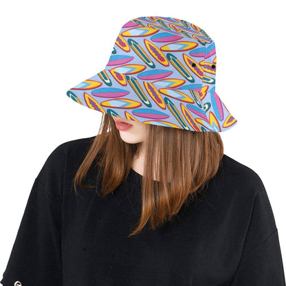 Surfboard Pattern Print Design LKS303 Unisex Bucket Hat