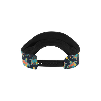 Sea Turtle Colorful with bubble Print Unisex Sun Visor