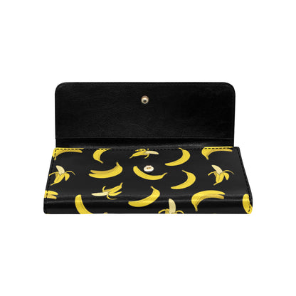 Banana Pattern Print Design BA05 Women's Trifold Wallet