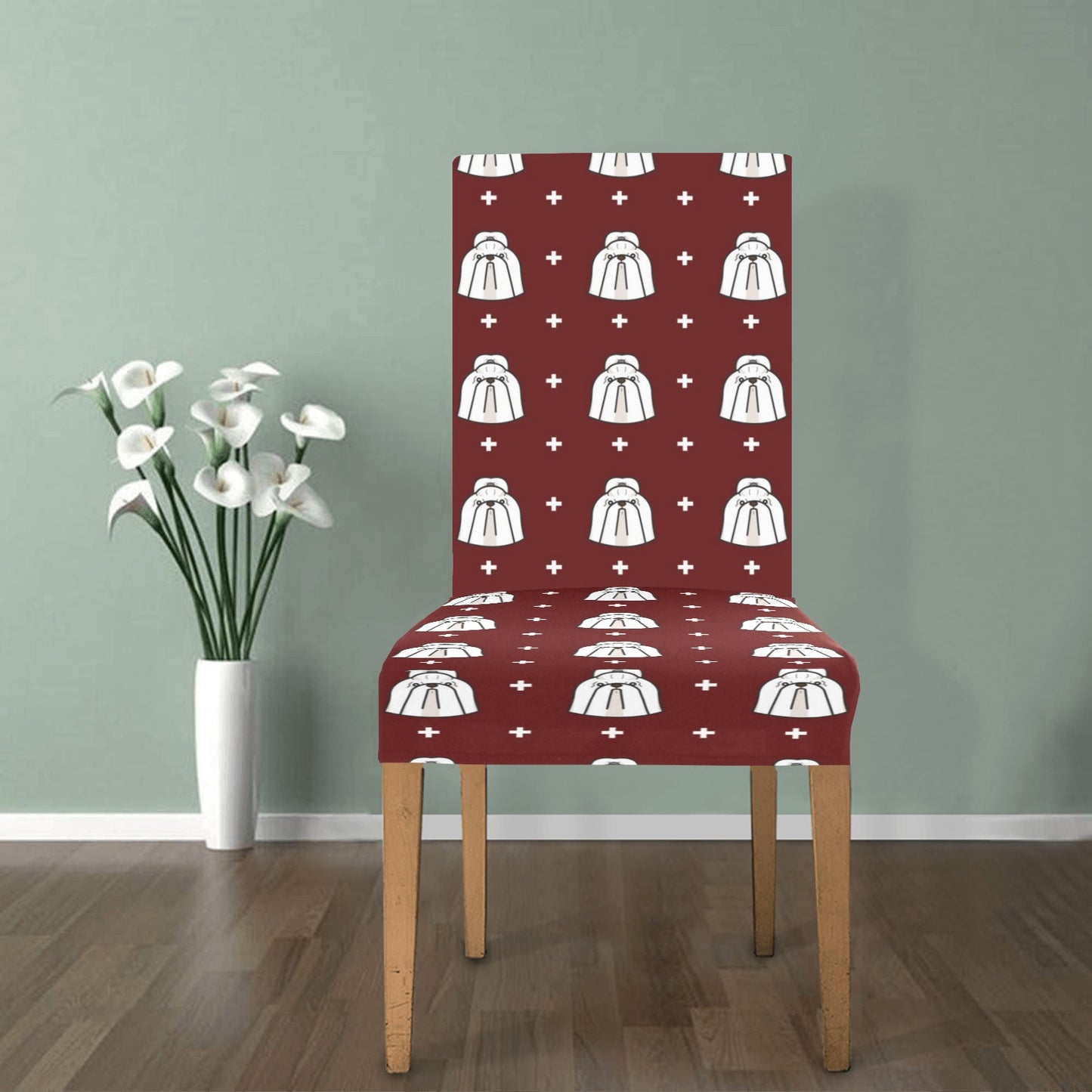 Shih Tzu Print Design LKS301 Dining Chair Slipcover