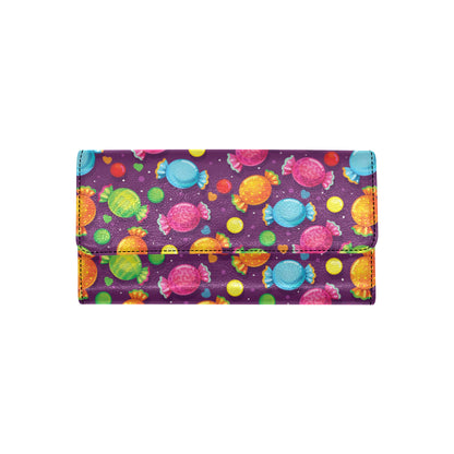Candy Pattern Print Design CA05 Women's Trifold Wallet