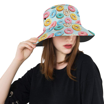 Donut Pattern Print Design DN05 Unisex Bucket Hat