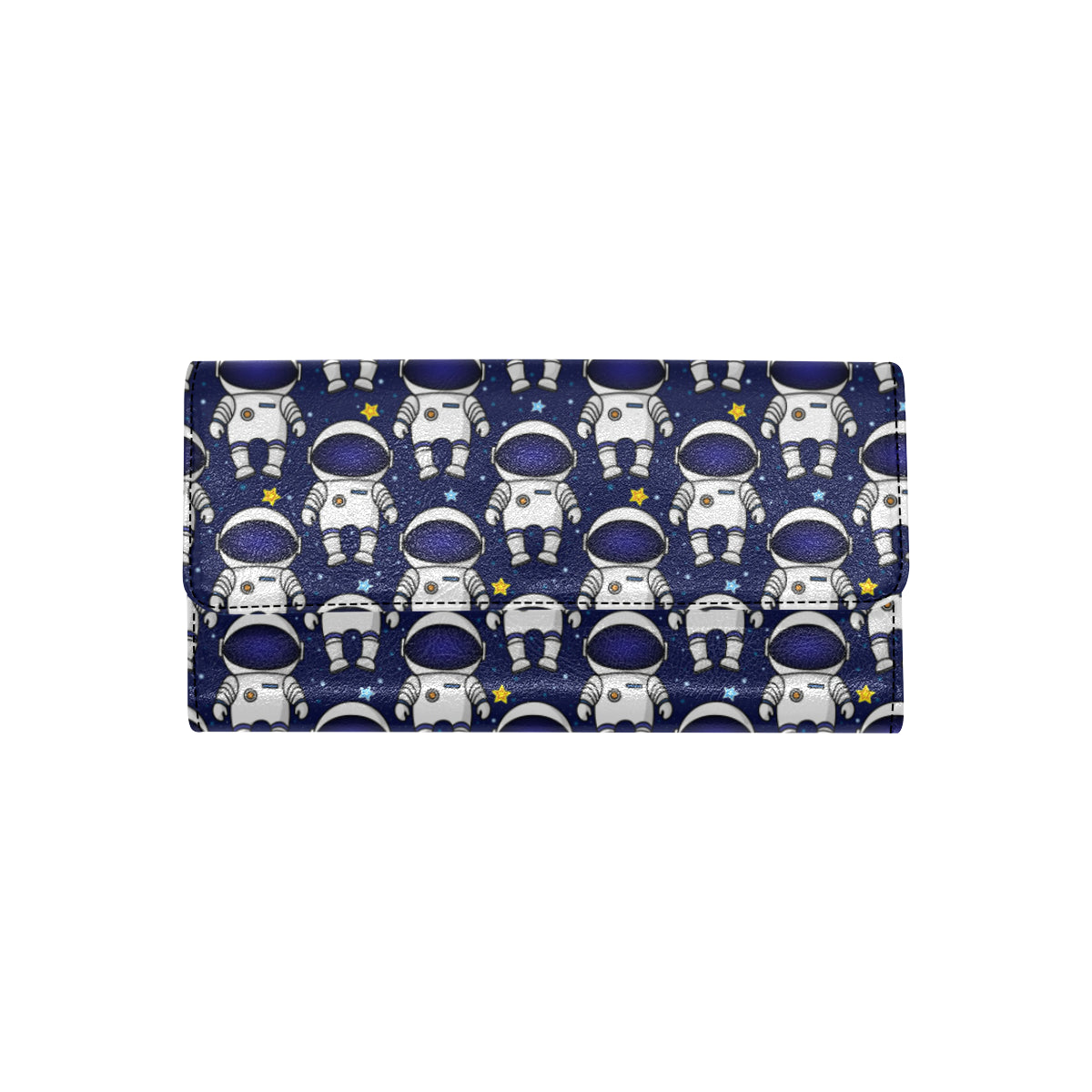 Astronaut Pattern Print Design 01 Women's Trifold Wallet