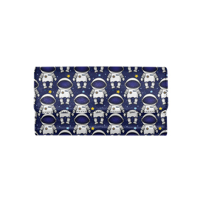 Astronaut Pattern Print Design 01 Women's Trifold Wallet