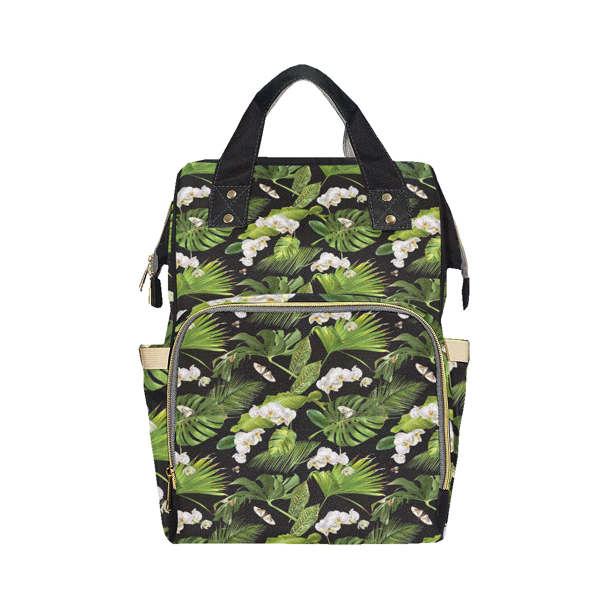 Tropical Flower Pattern Print Design TF026 Diaper Bag Backpack
