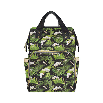 Tropical Flower Pattern Print Design TF026 Diaper Bag Backpack