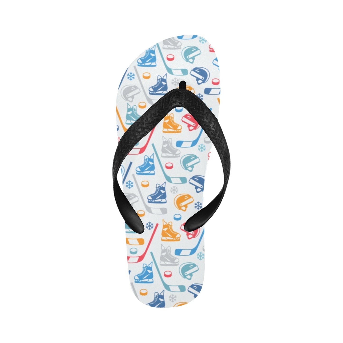 Hockey Equipment Print Design LKS301 Flip Flops