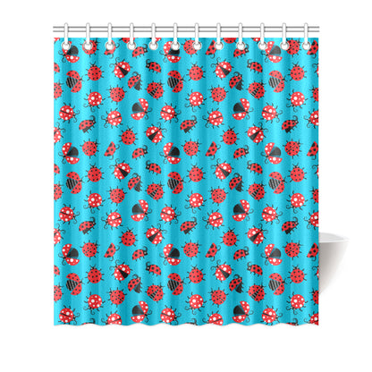 Ladybug Action Print Pattern Shower Curtain