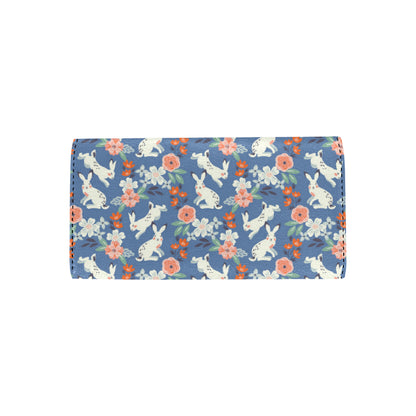 Bunny Pattern Print Design 07 Women's Trifold Wallet
