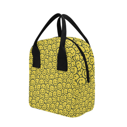 Smiley Face Emoji Print Design LKS302 Insulated Lunch Bag