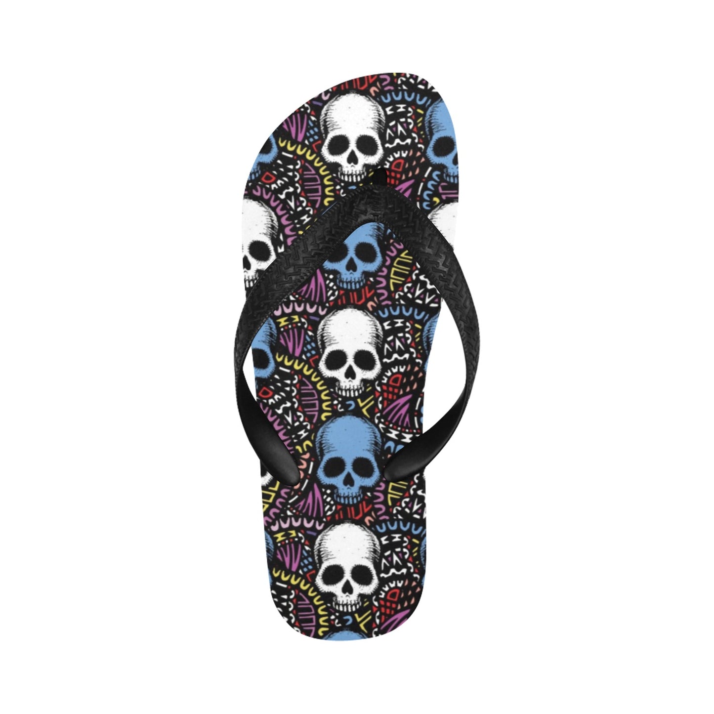 Skull Print Design LKS305 Flip Flops
