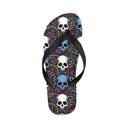 Skull Print Design LKS305 Flip Flops