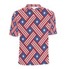 American flag Pattern Men Polo Shirt