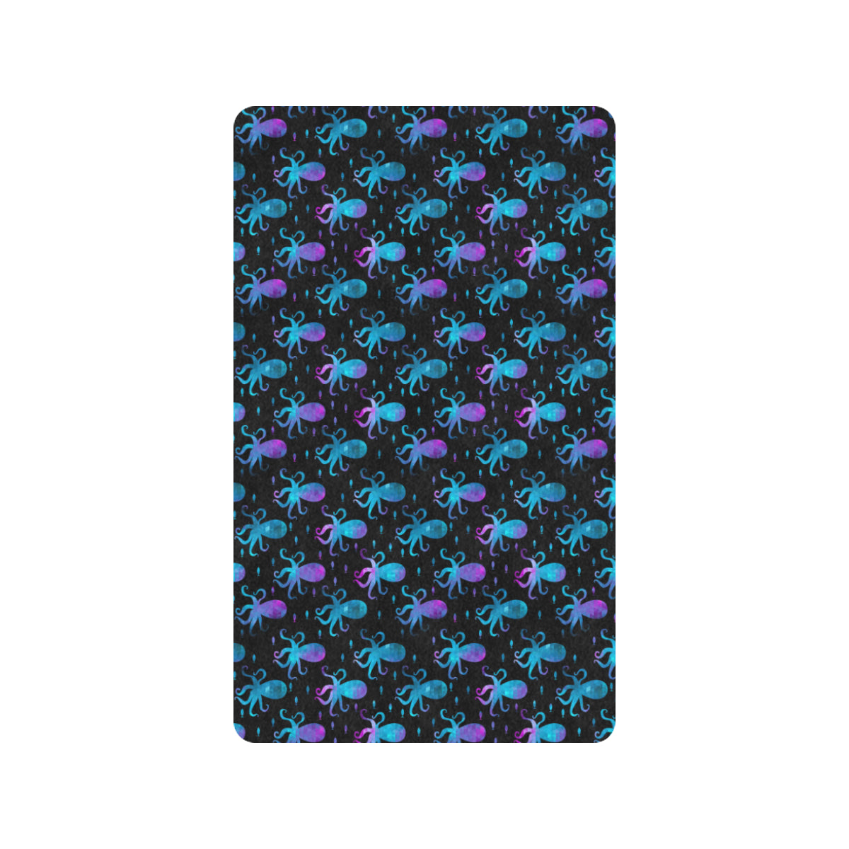 Octopus Blue Design Print Themed Rubber Doormat