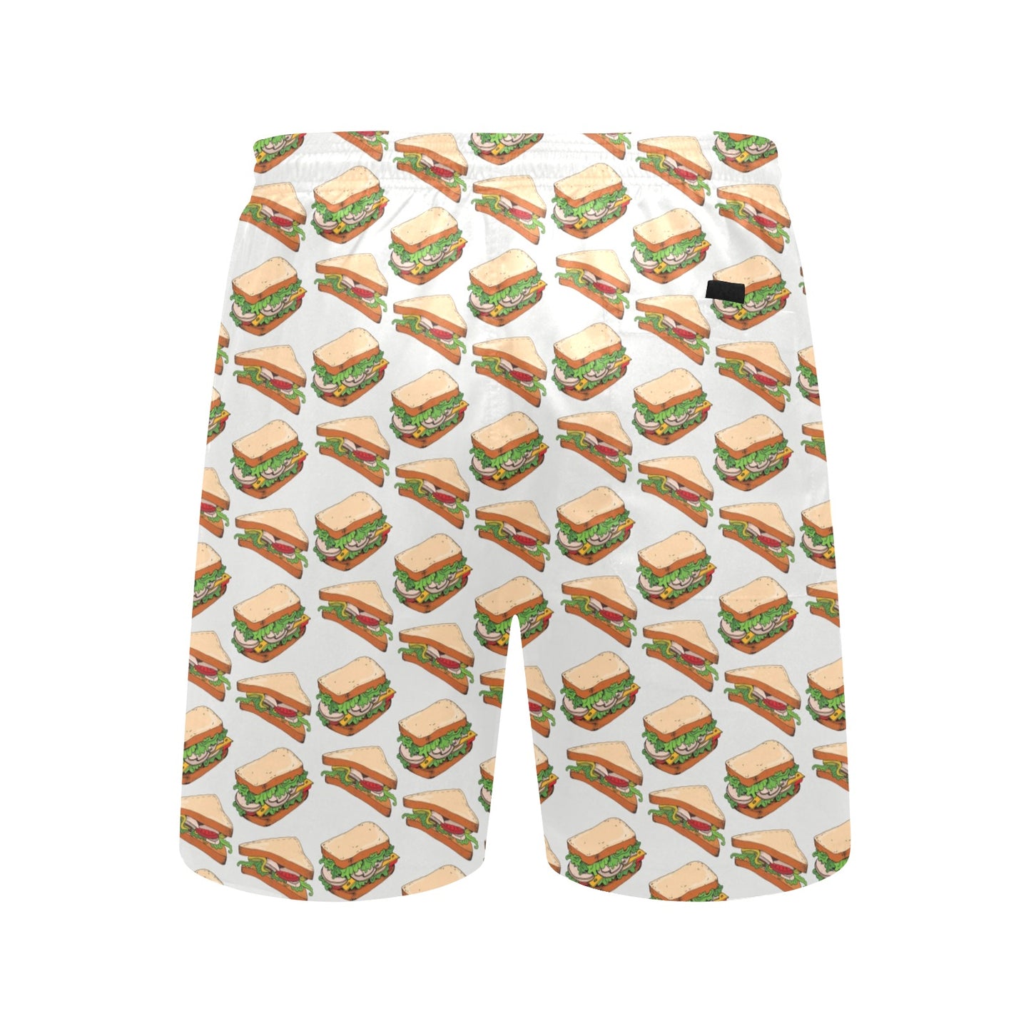 Sandwich Print Design LKS302 Men's Swim Trunks Beach Shorts