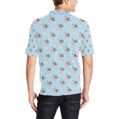 Cow Pattern Print Design 07 Men Polo Shirt