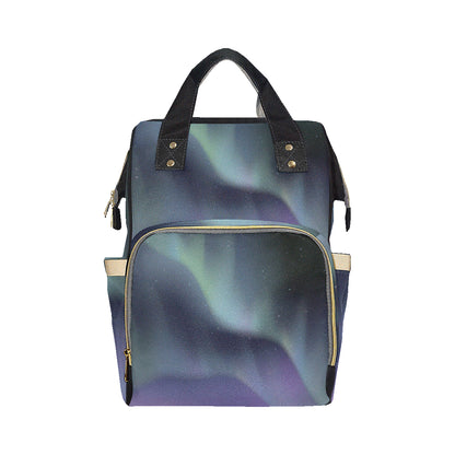 Aurora Borealis Pattern Print Design 01 Diaper Bag Backpack