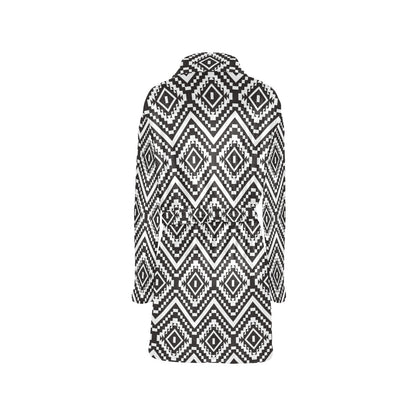 Tribal Pattern Print Design LKS303 Women's Fleece Robe