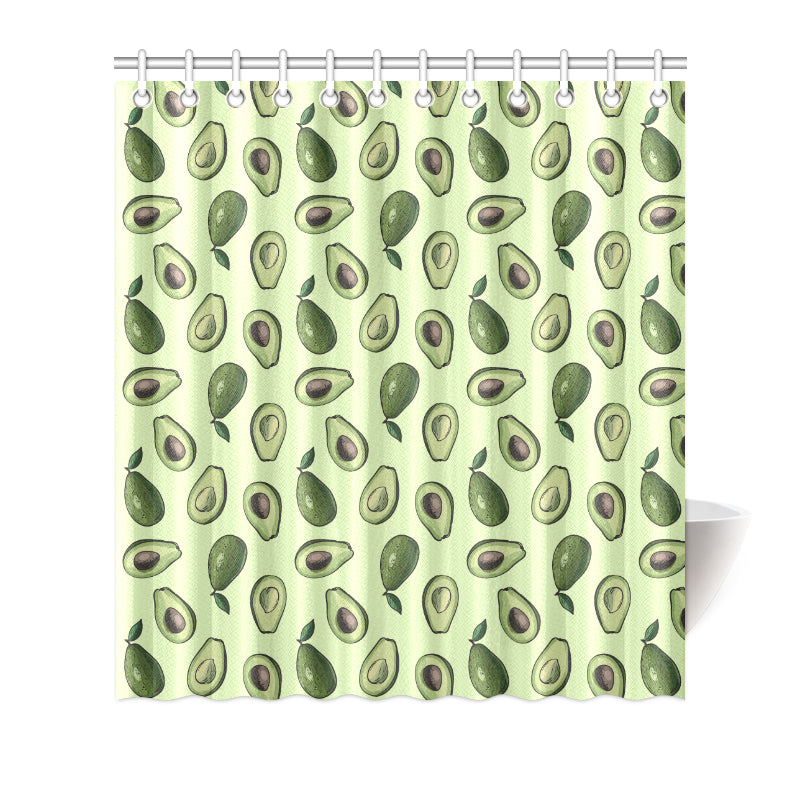Avocado Pattern Print Design 02 Shower Curtain