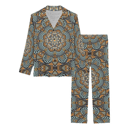 Mandala Pattern Print Design 05 Women's Long Pajama Set